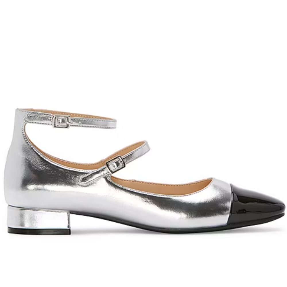 NiB Liz Claiborne Women's Floori Silver Multi Strappy Heels Size 9 M $70 RY1337 - Picture 4 of 4